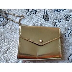 Vintage Art Nouveau Deco Glamour Ladies Small Calling Card Coin Purse Gold Pearl